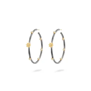 COMING and GOING STARLIGHT LARGE HOOP EARRINGS