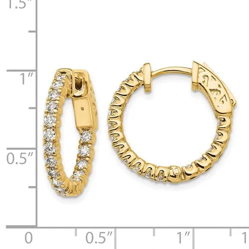 Diamond In and Out Huggie Hoops