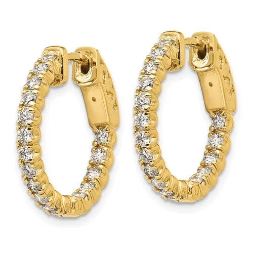 Diamond In and Out Huggie Hoops