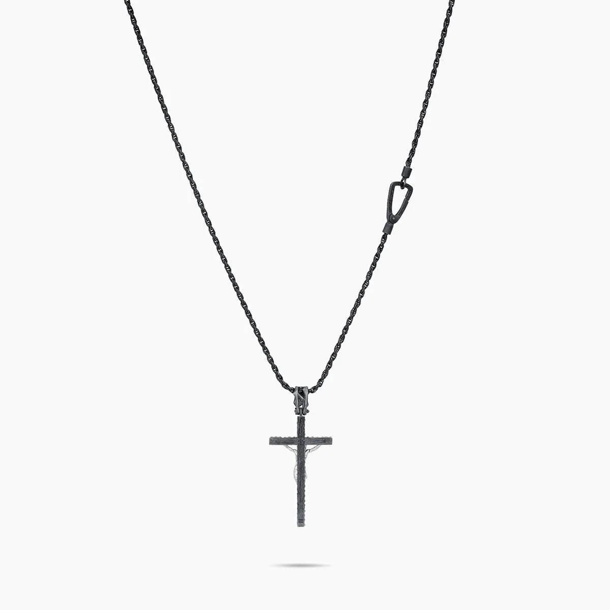 DIAMONDS'N'ROSES Silver Crucifix Pendant