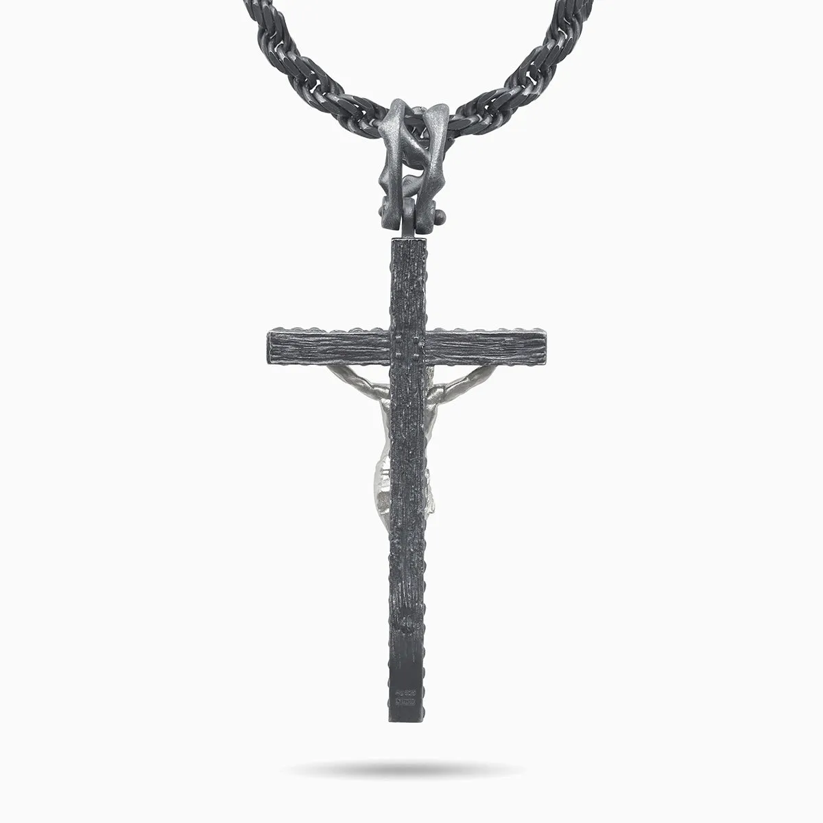 DIAMONDS'N'ROSES Silver Crucifix Pendant