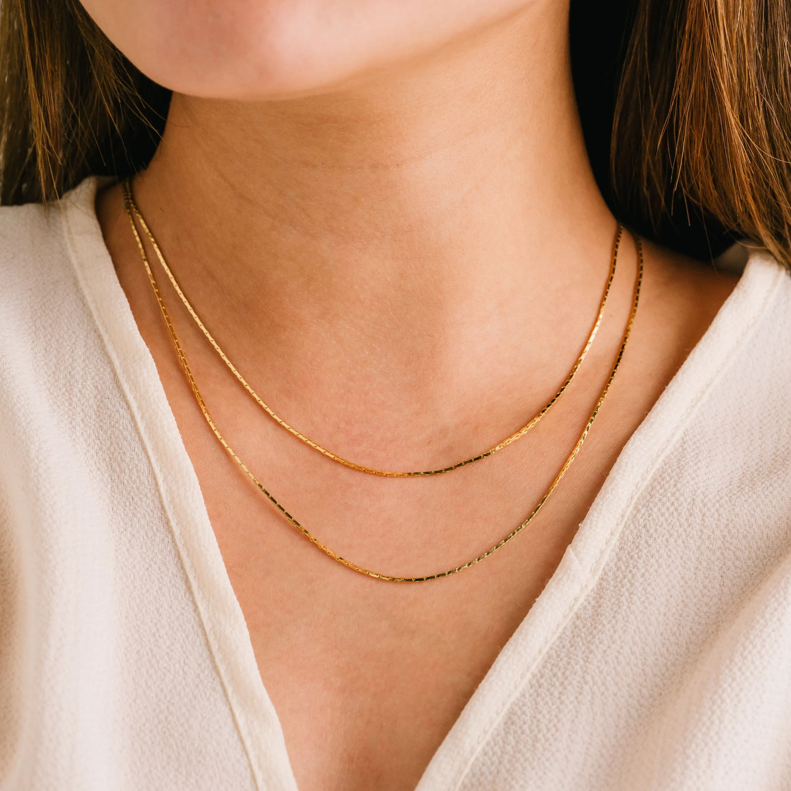 Dion Layered Necklace Silver