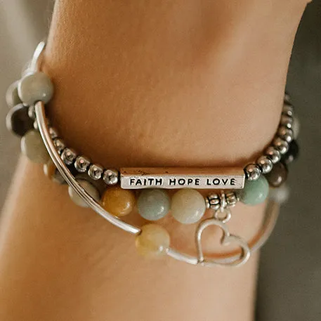 Dragonfly | Stone Beaded Charm Bracelet | Rose Quartz