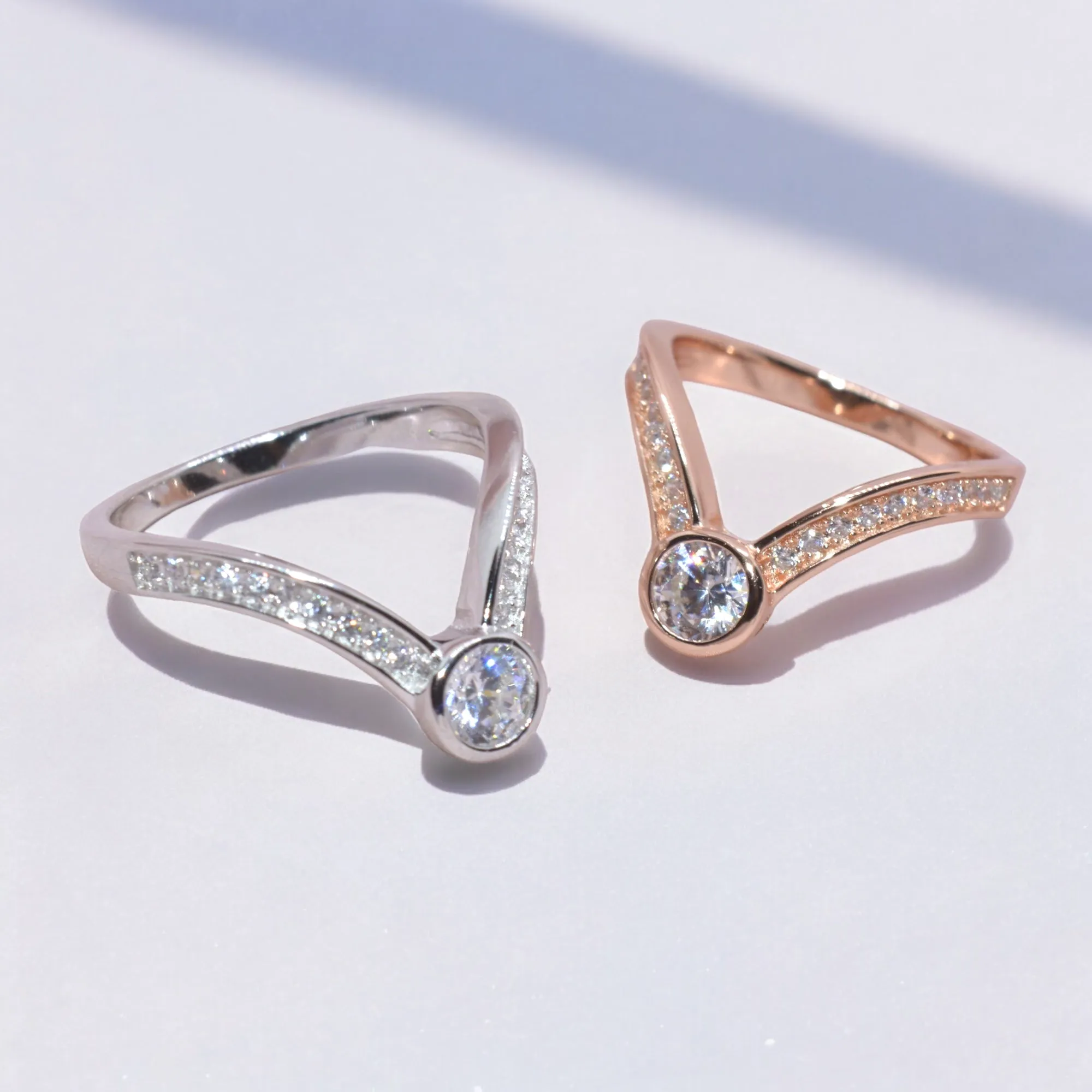 Duet of Dazzle Silver Ring