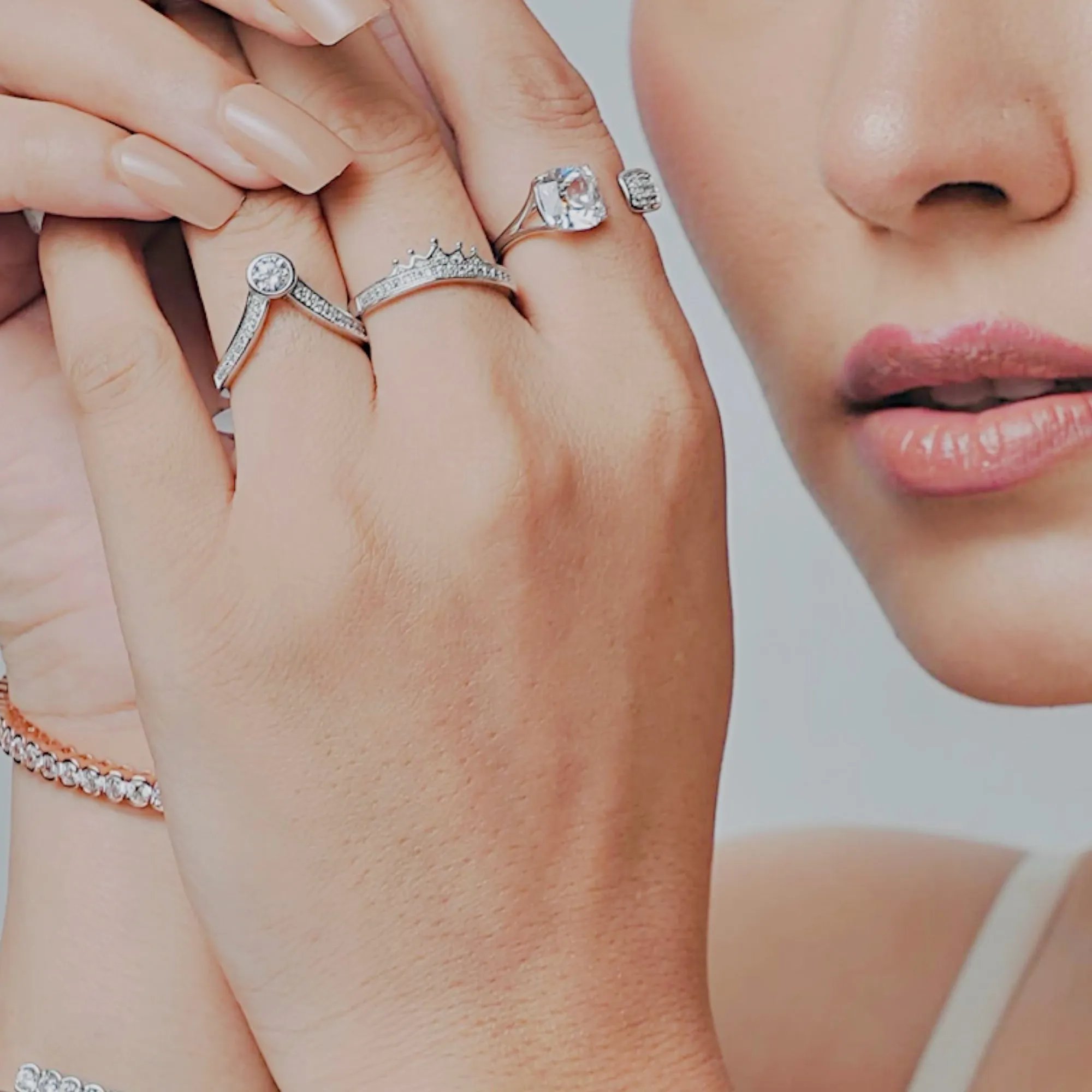 Duet of Dazzle Silver Ring