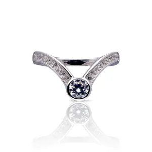 Duet of Dazzle Silver Ring