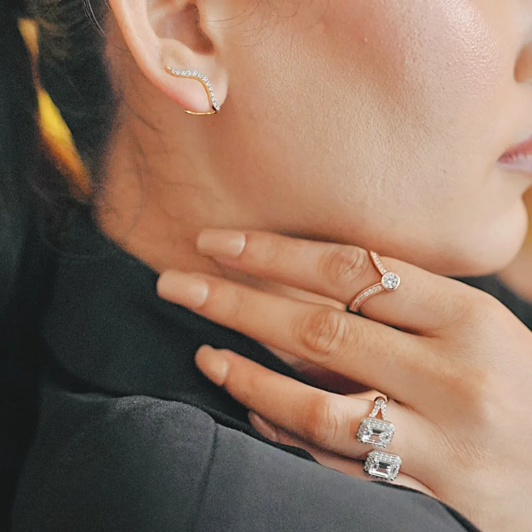 Duet of Dazzle Silver Ring