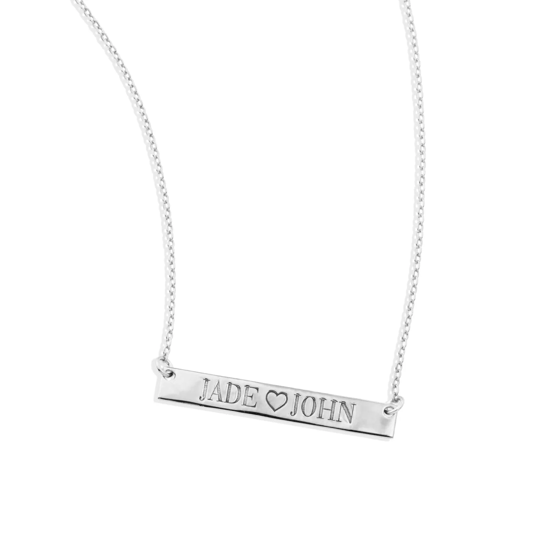 Engravable Love Bar Necklace