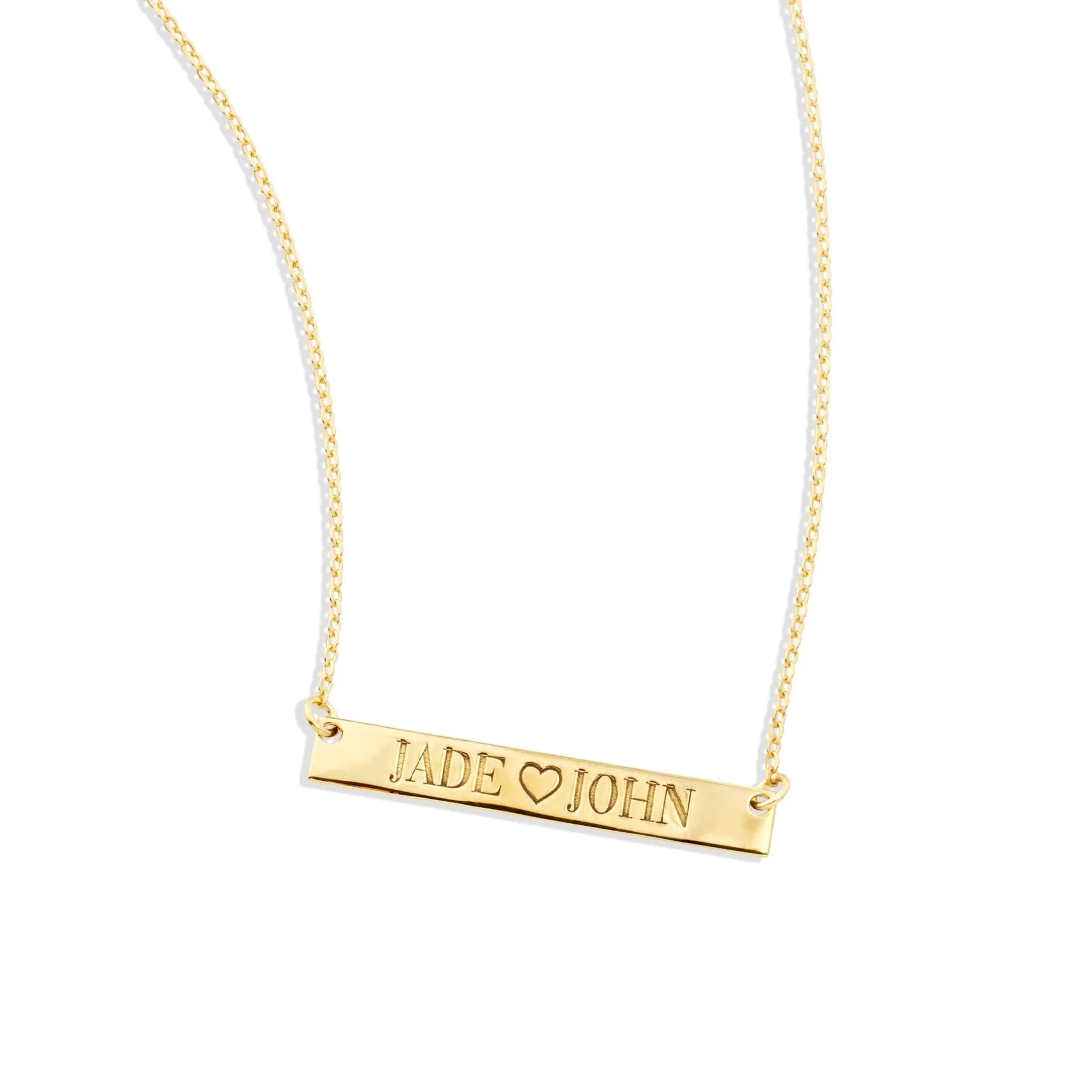 Engravable Love Bar Necklace