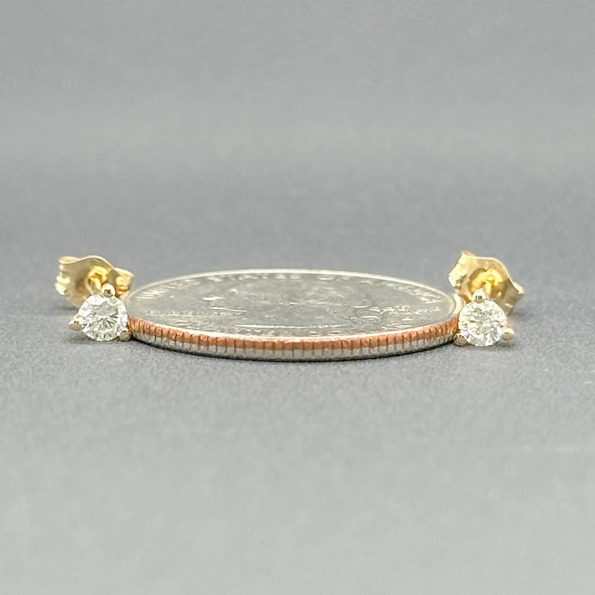 Estate 14K Y Gold 0.24ctw J/SI1-I1 Diamond Stud Earrings