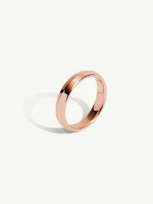 Eterno Knife Edge Wedding Ring In 18K Rose Gold, 4mm