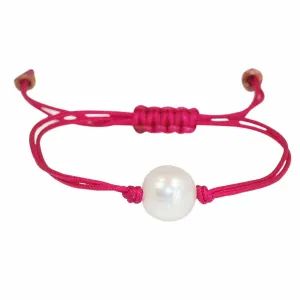 Freshwater Pearl Splash Bracelet in Magenta
