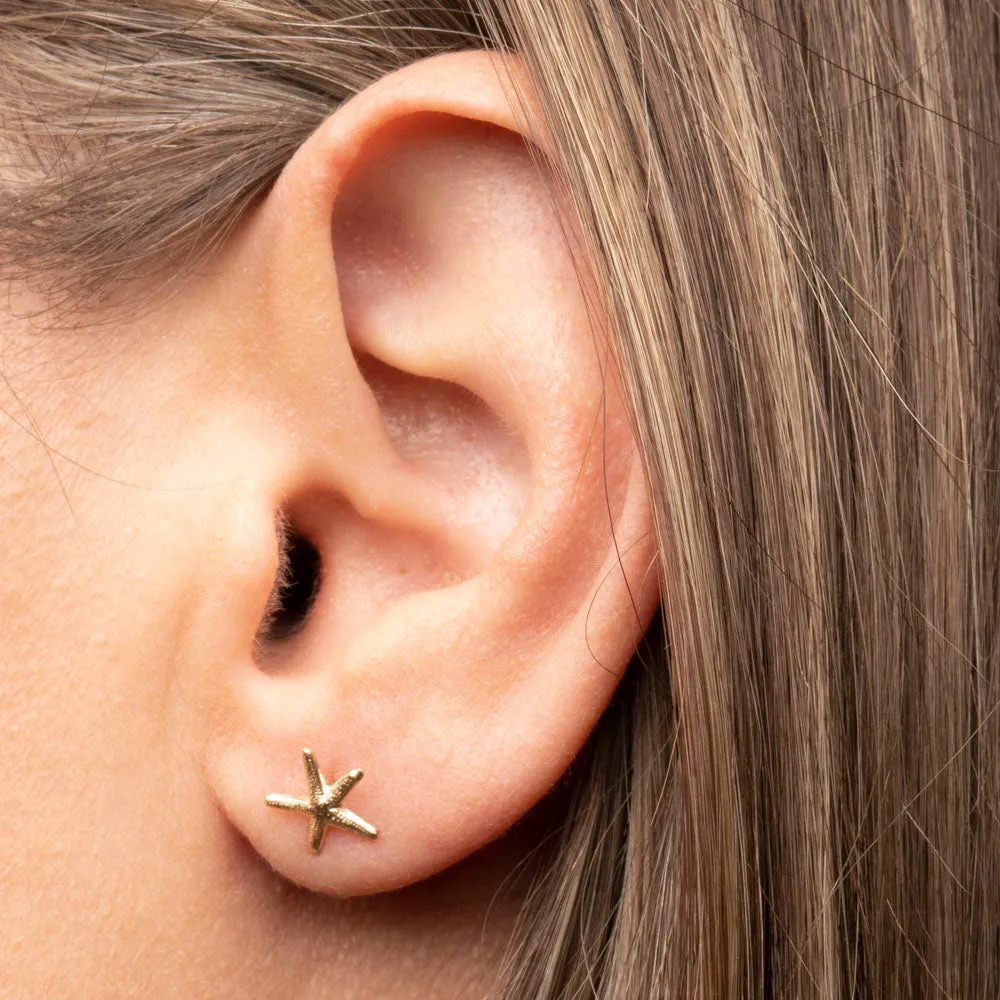 Gold Filled Starfish Stud Earrings
