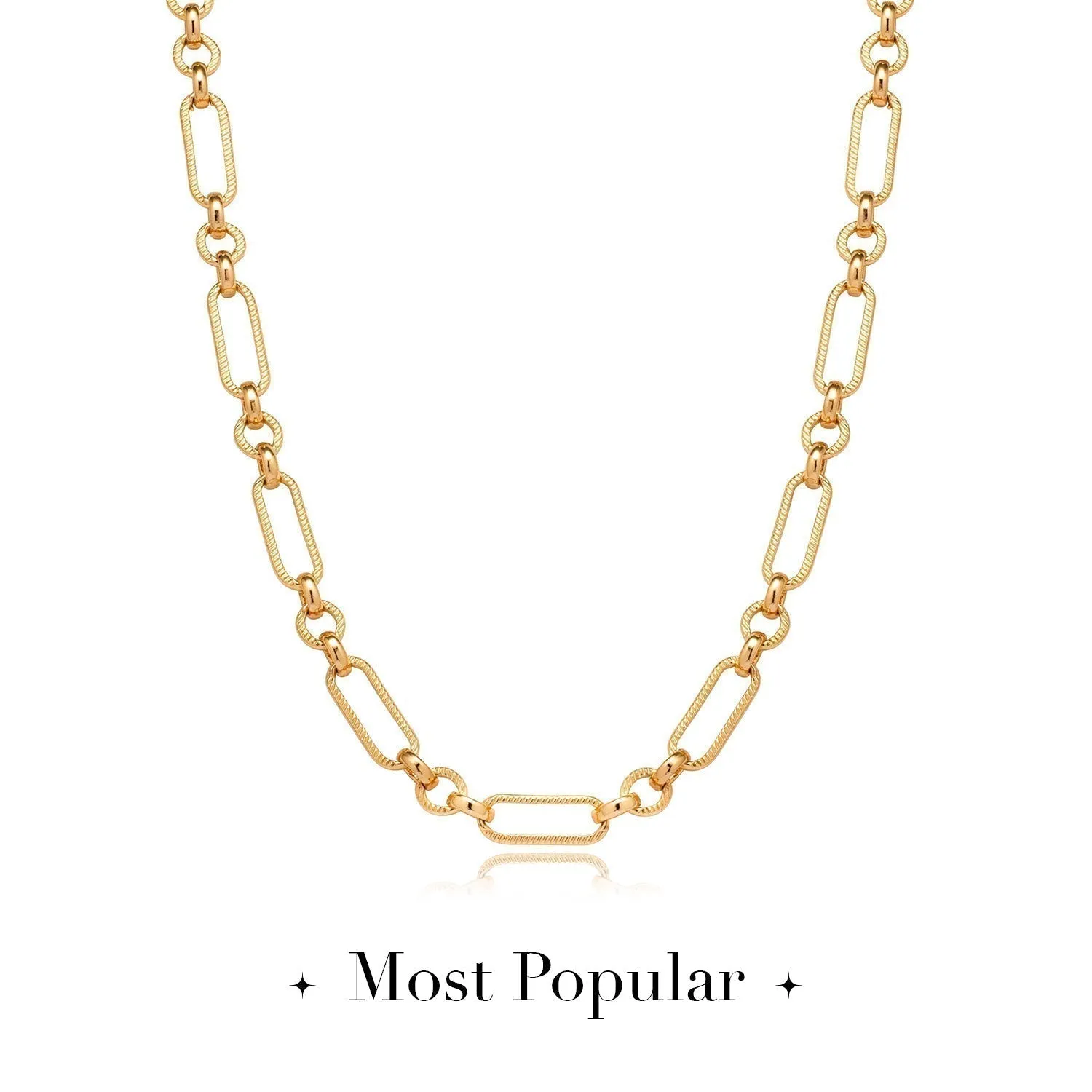 Hammered Initial Necklace (Gold)