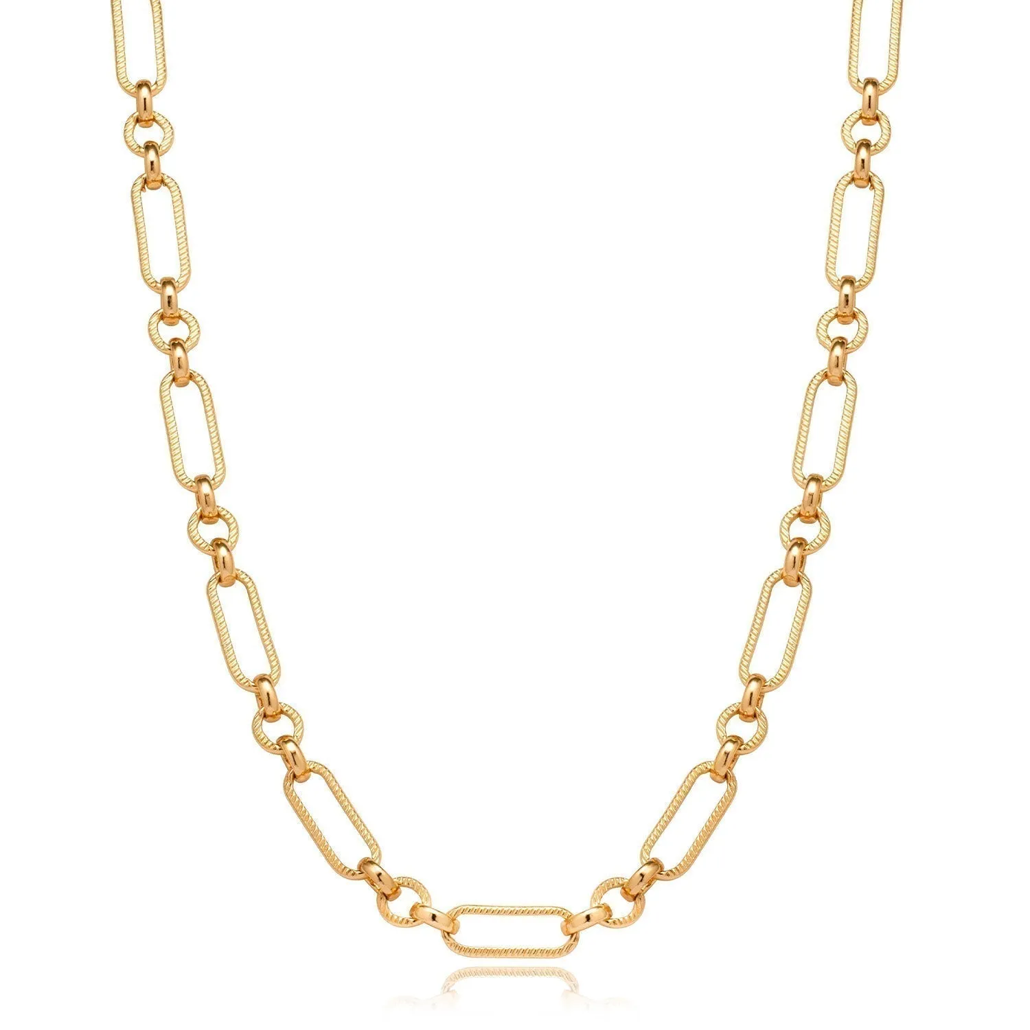 Hammered Initial Necklace (Gold)