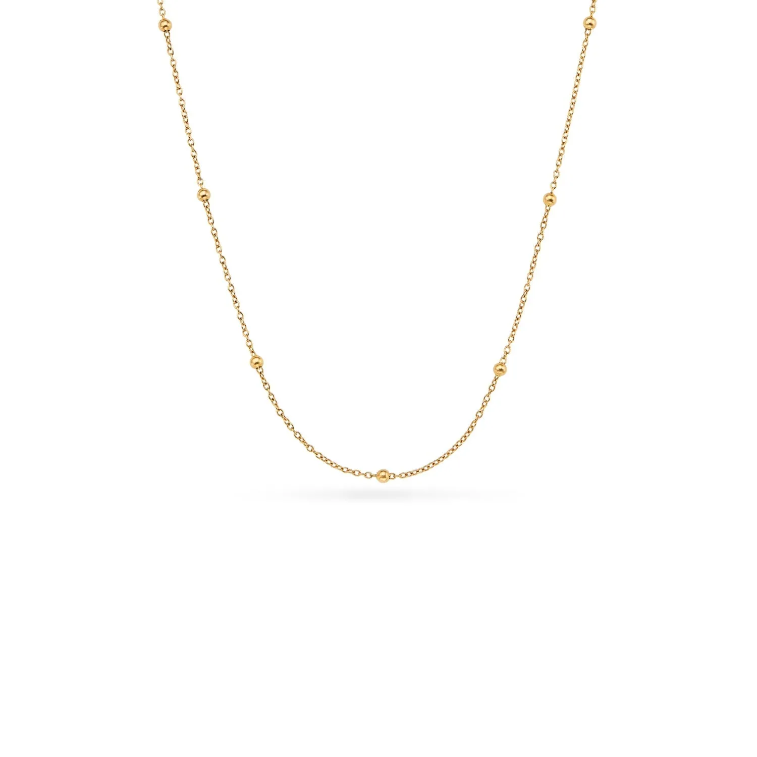 Hammered Initial Necklace (Gold)