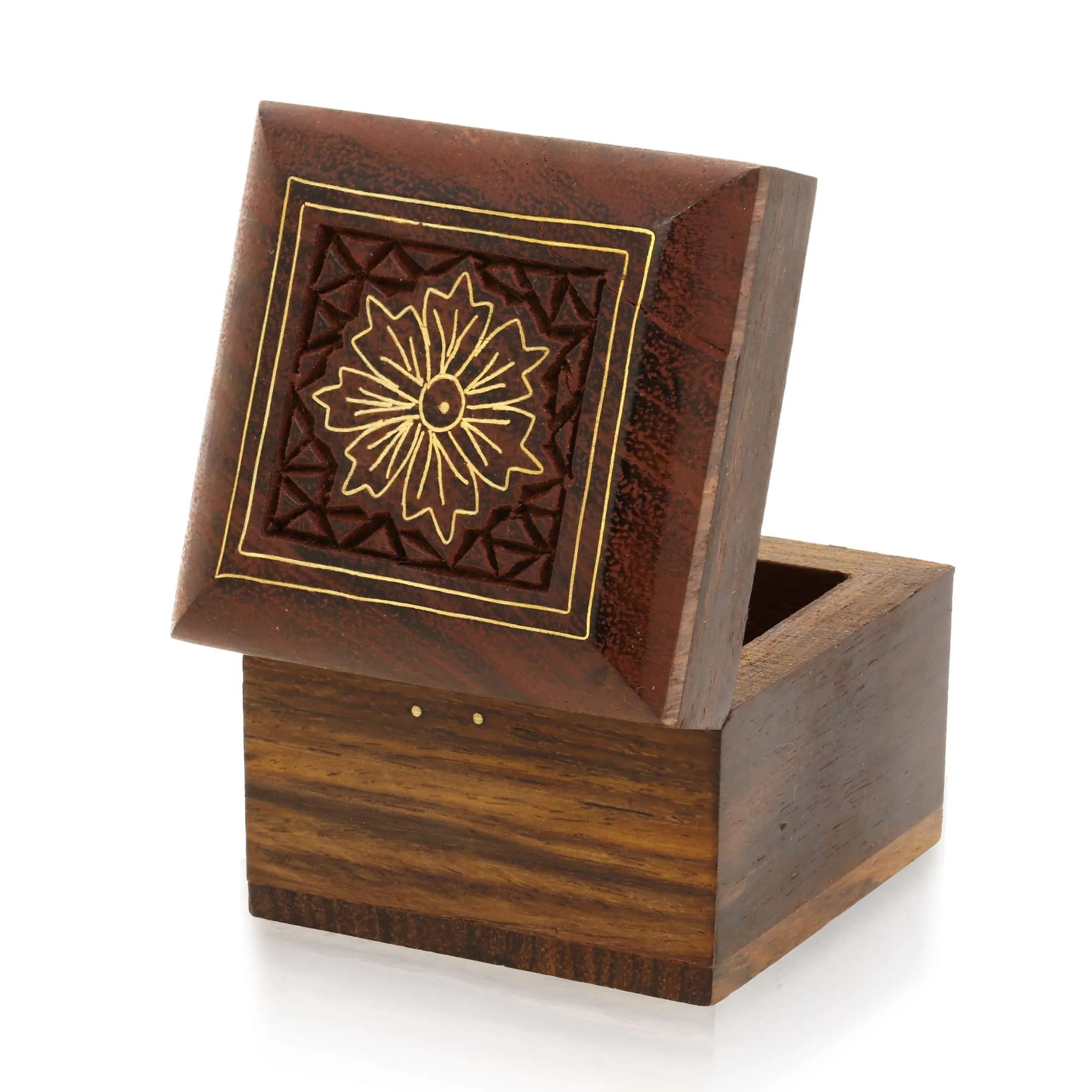 Handmade Wooden Box for Jewelry - Wood Trinket Box - Perfect for Rings, Earrings, Toe Rings & Cuff Links