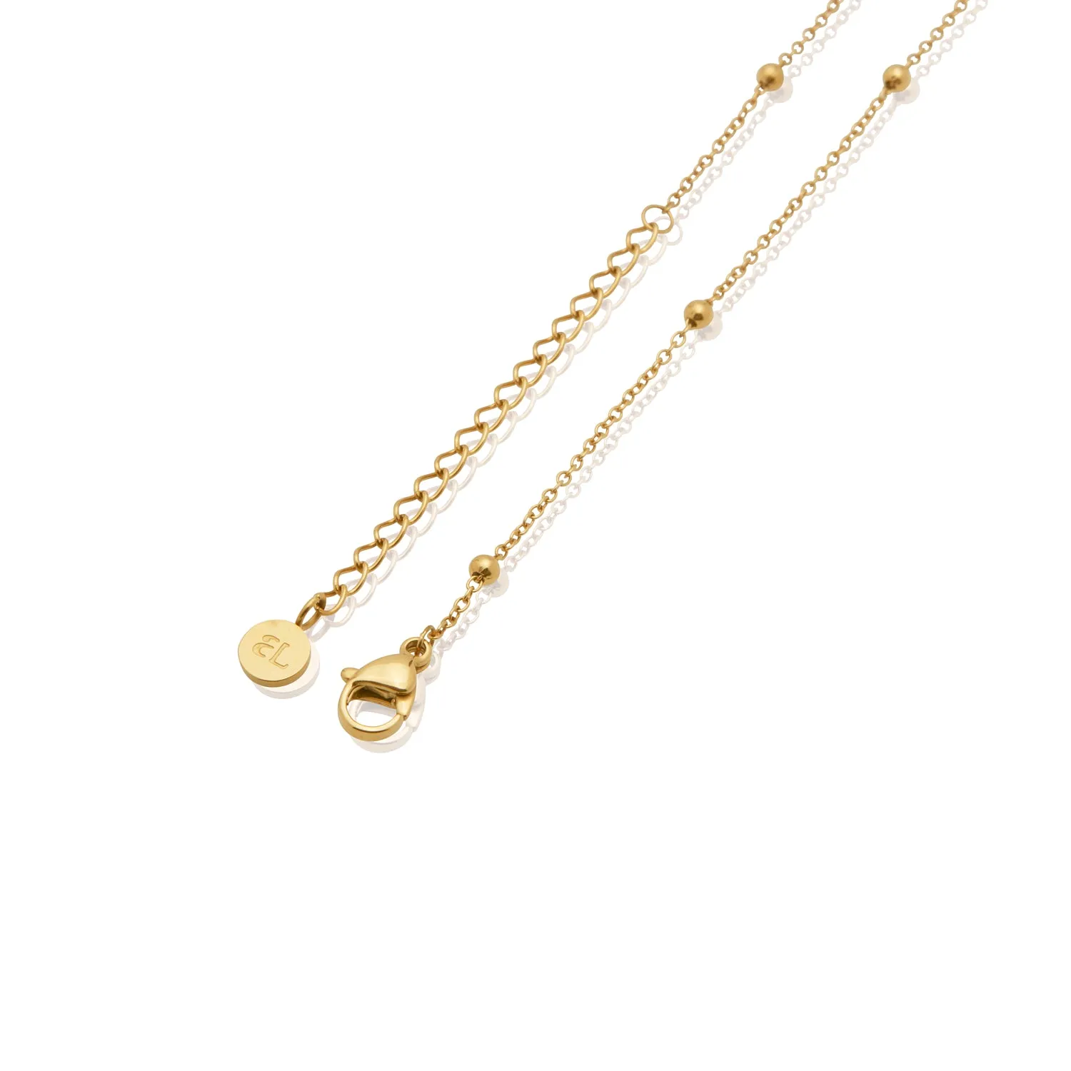 Heart & Letter Multi Chain Layered Set (Gold)