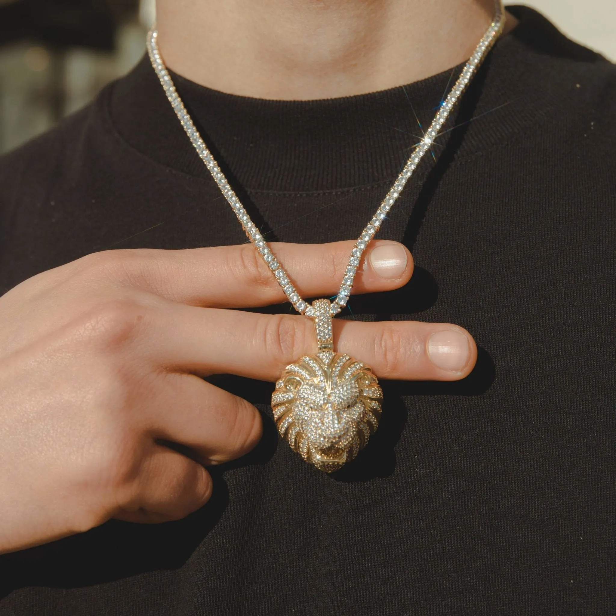 Iced Lion Pendant