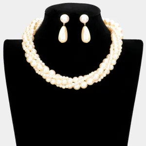 iLLASPARKZ Braided Pearl Necklace