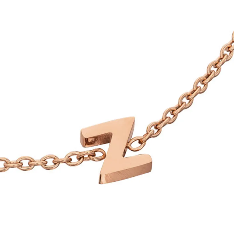 Initial Bracelet (Rose Gold)