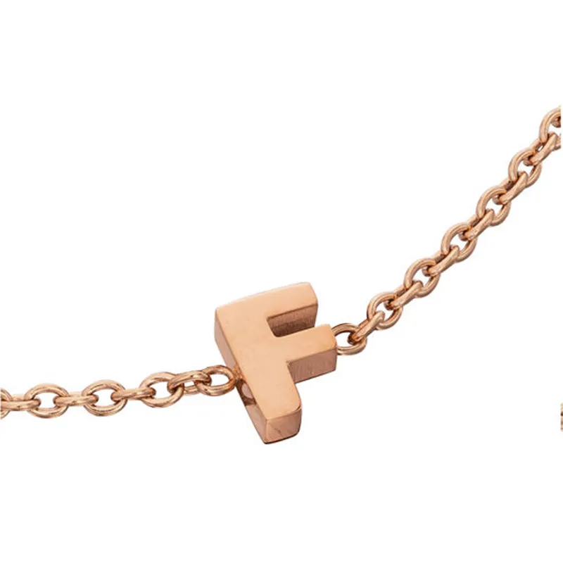 Initial Bracelet (Rose Gold)