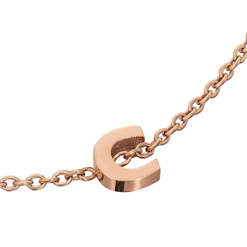 Initial Bracelet (Rose Gold)
