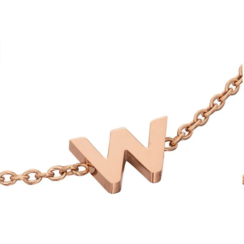 Initial Bracelet (Rose Gold)