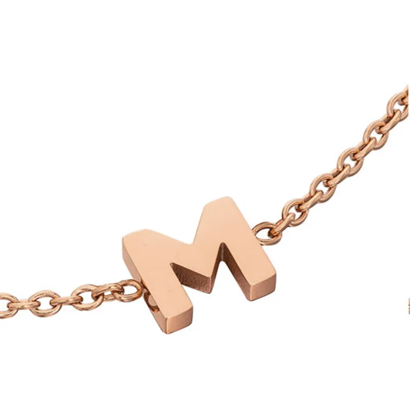 Initial Bracelet (Rose Gold)