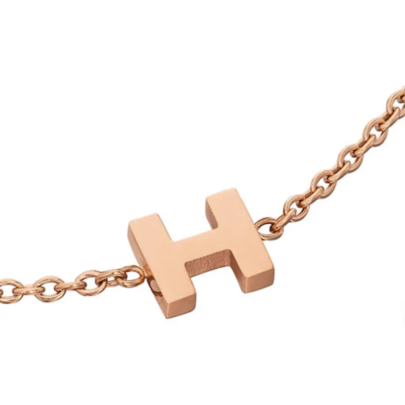 Initial Bracelet (Rose Gold)