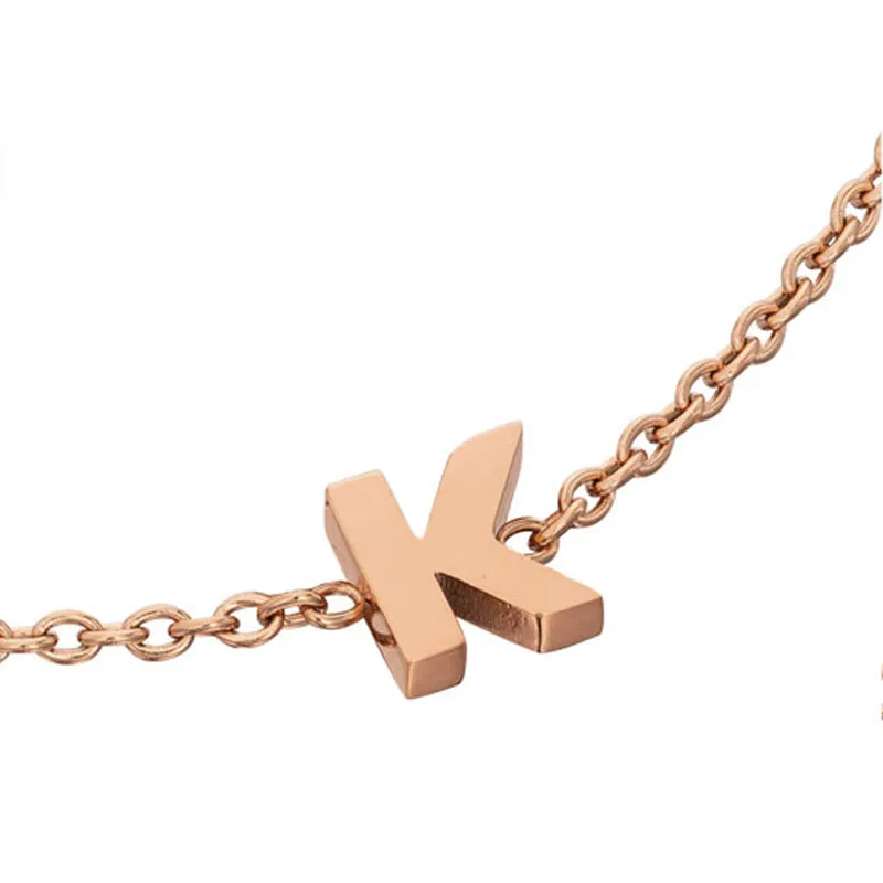 Initial Bracelet (Rose Gold)