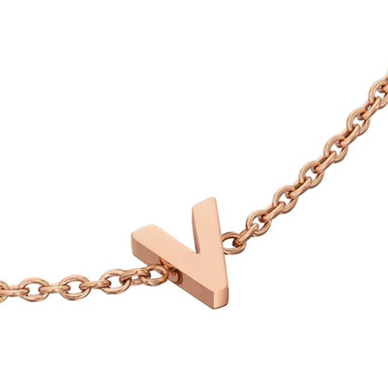 Initial Bracelet (Rose Gold)