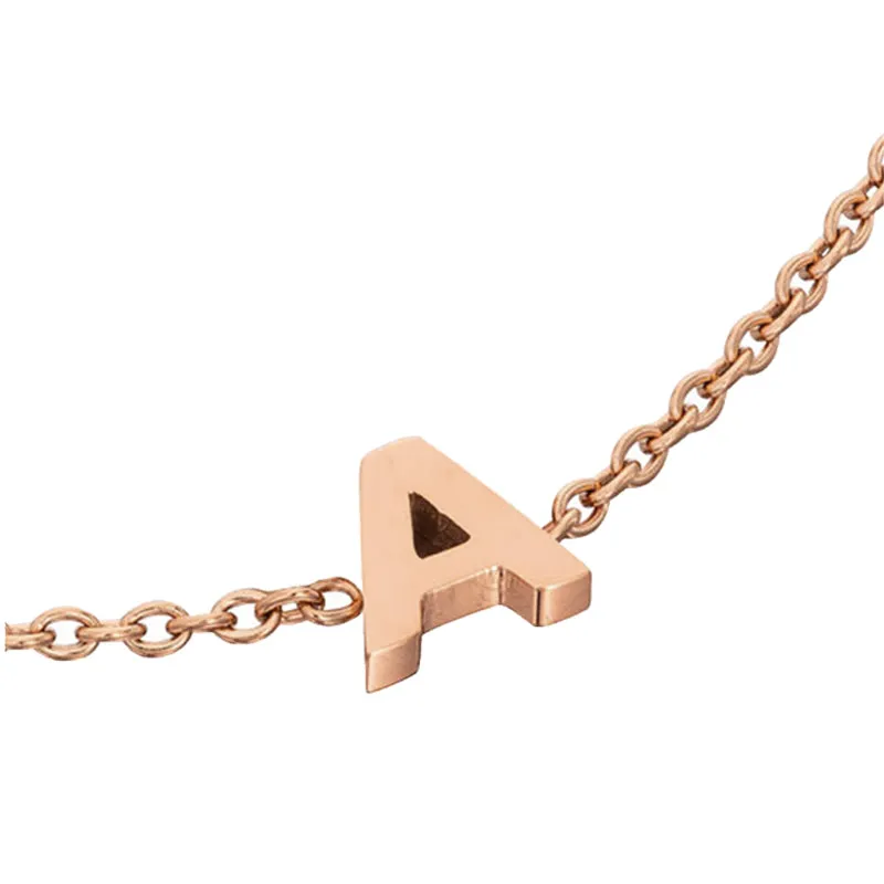 Initial Bracelet (Rose Gold)