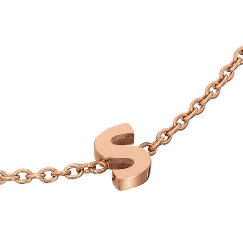 Initial Bracelet (Rose Gold)