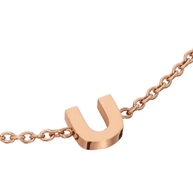 Initial Bracelet (Rose Gold)