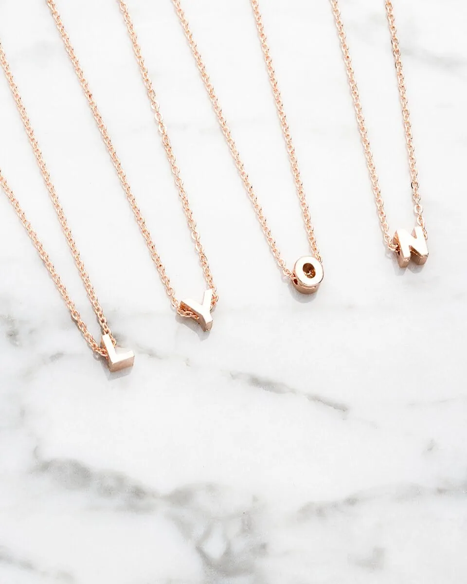 Initial Bracelet (Rose Gold)