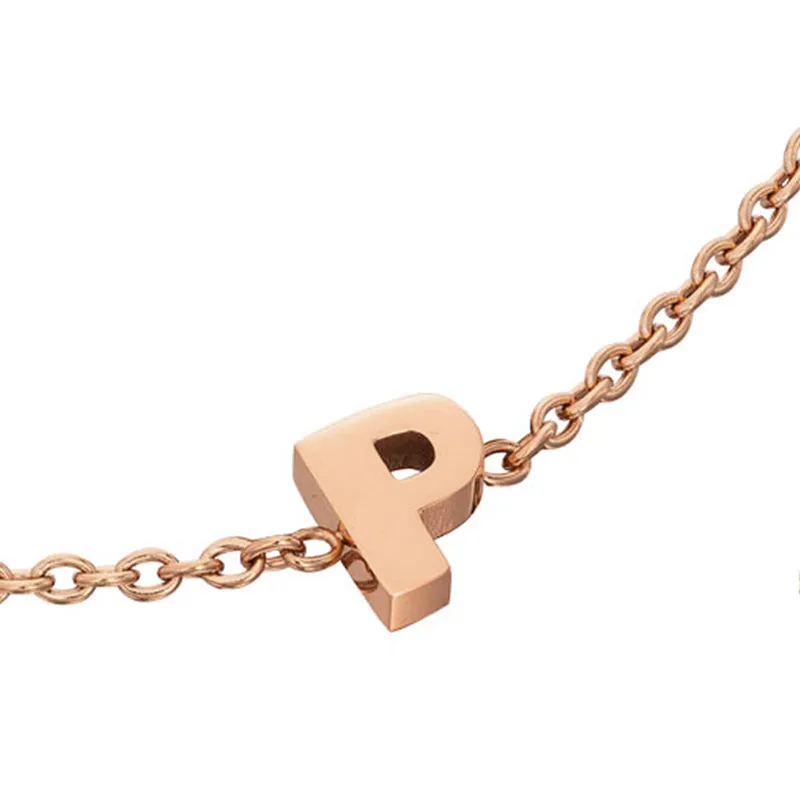 Initial Bracelet (Rose Gold)