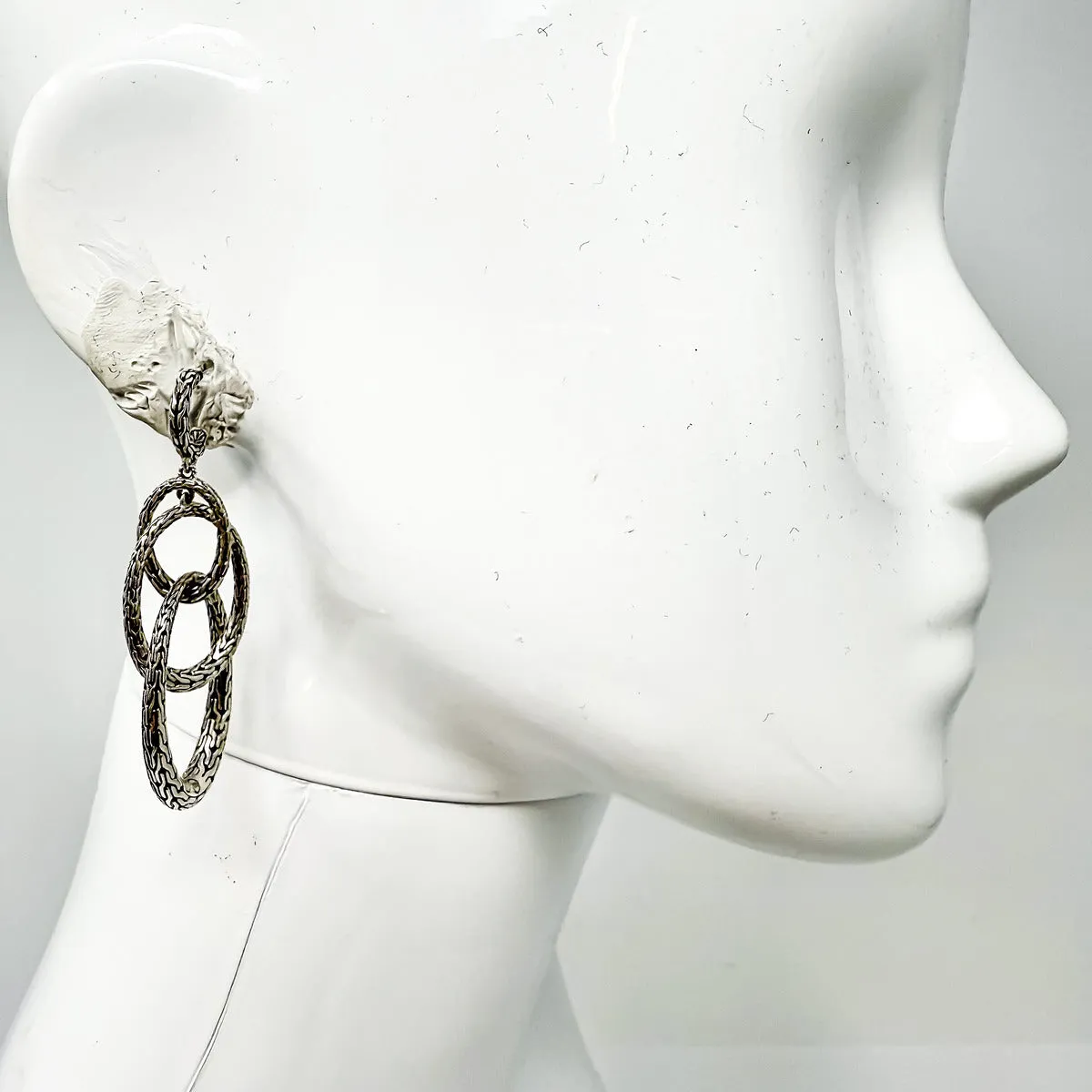 John Hardy Classic Chain Triple Hoop Earrings
