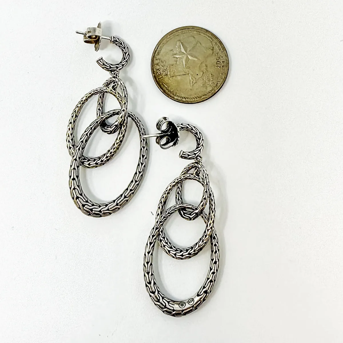 John Hardy Classic Chain Triple Hoop Earrings