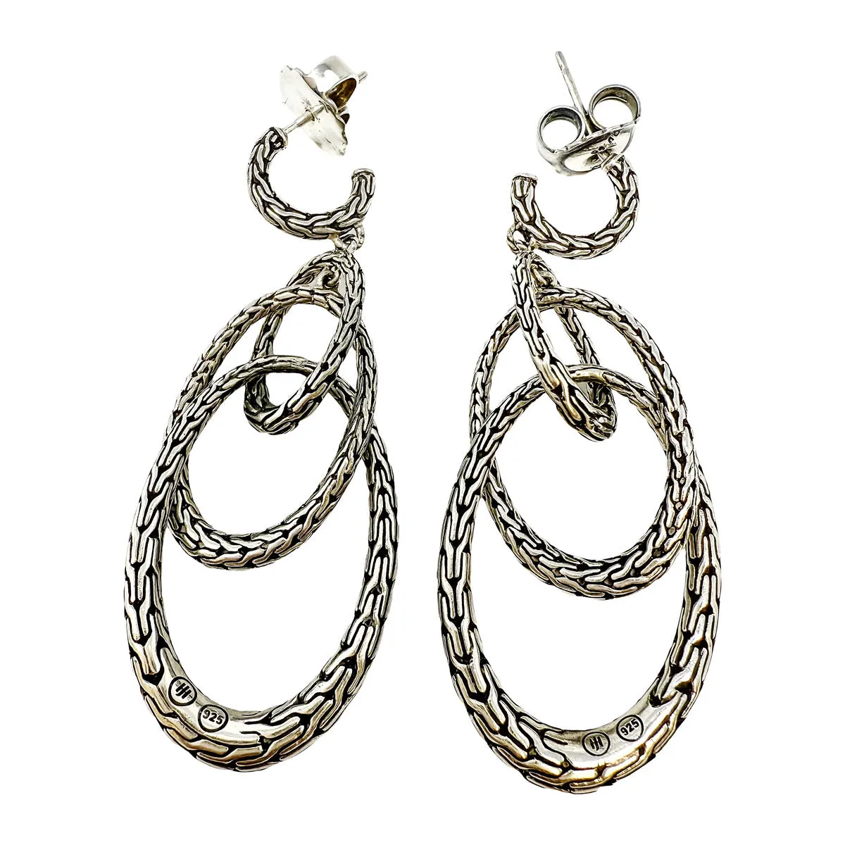 John Hardy Classic Chain Triple Hoop Earrings