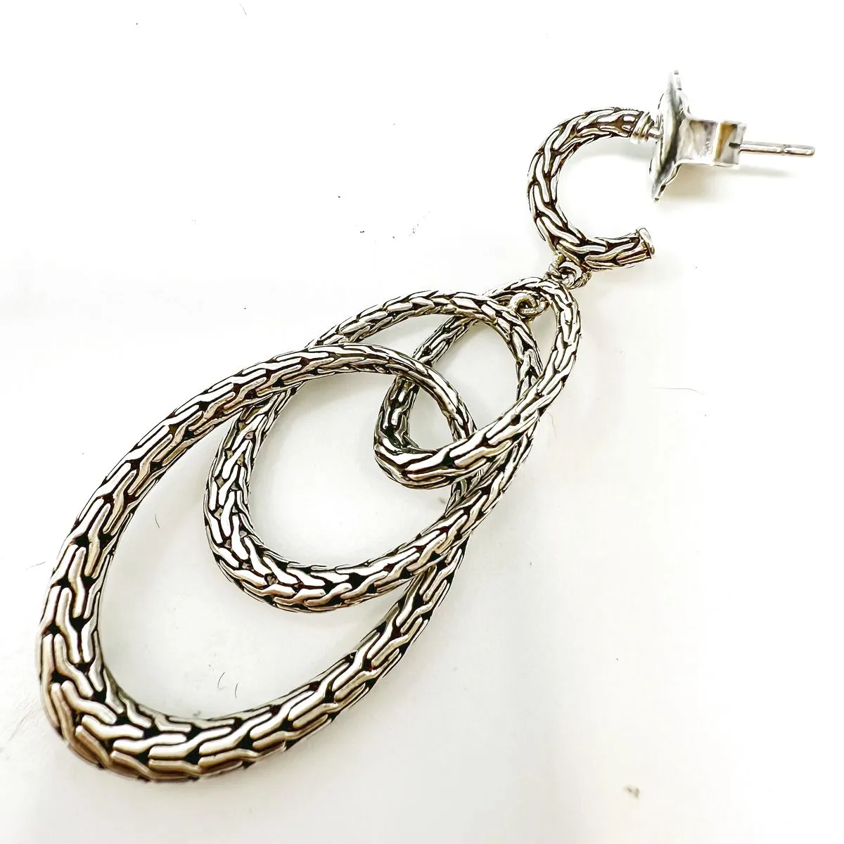 John Hardy Classic Chain Triple Hoop Earrings