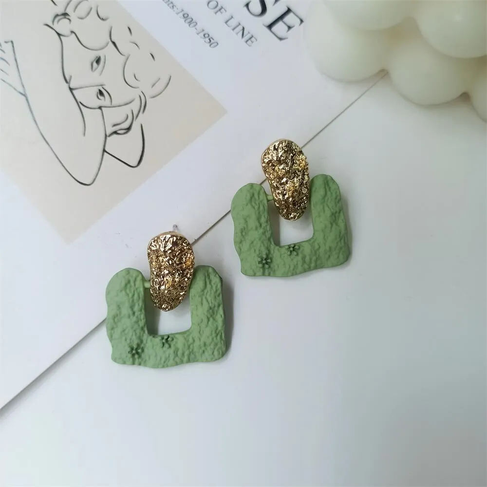 Just Lil Things Light Green Pin Earrings jlt11318