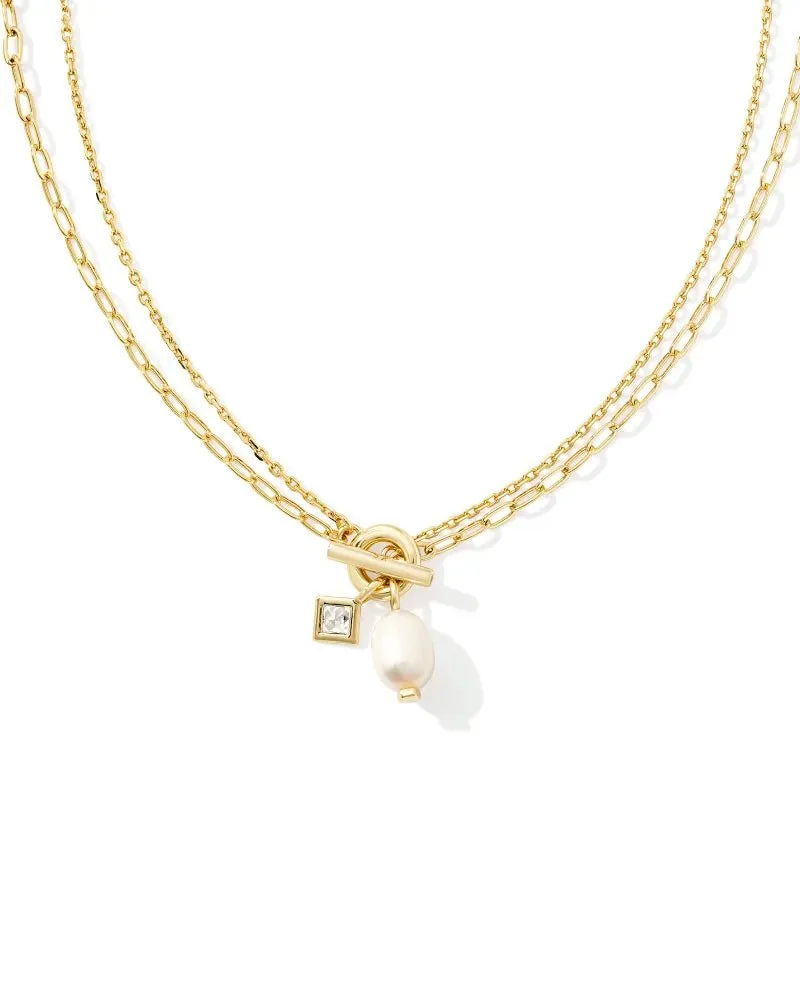 Kendra Scott Eve Multi Chain Necklace With Pearl