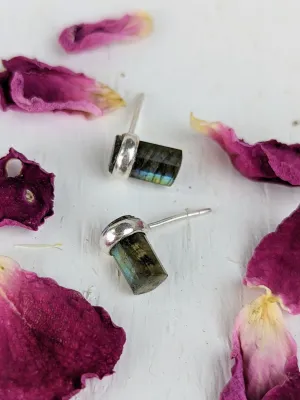 Labradorite Column Studs