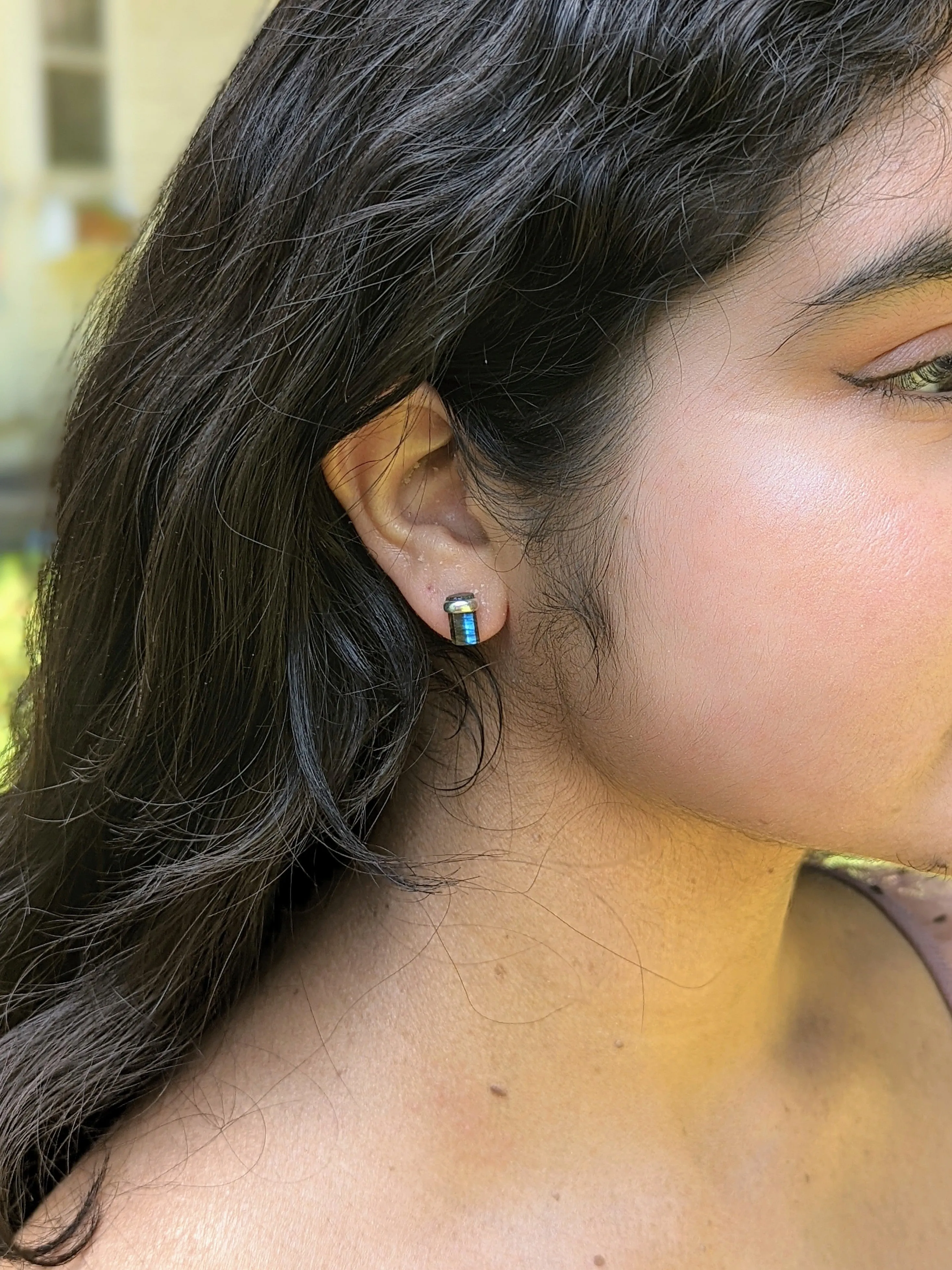 Labradorite Column Studs
