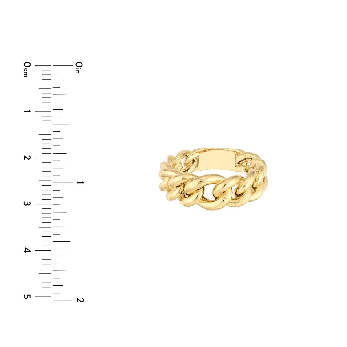 Large Graduated Curb Link Ring