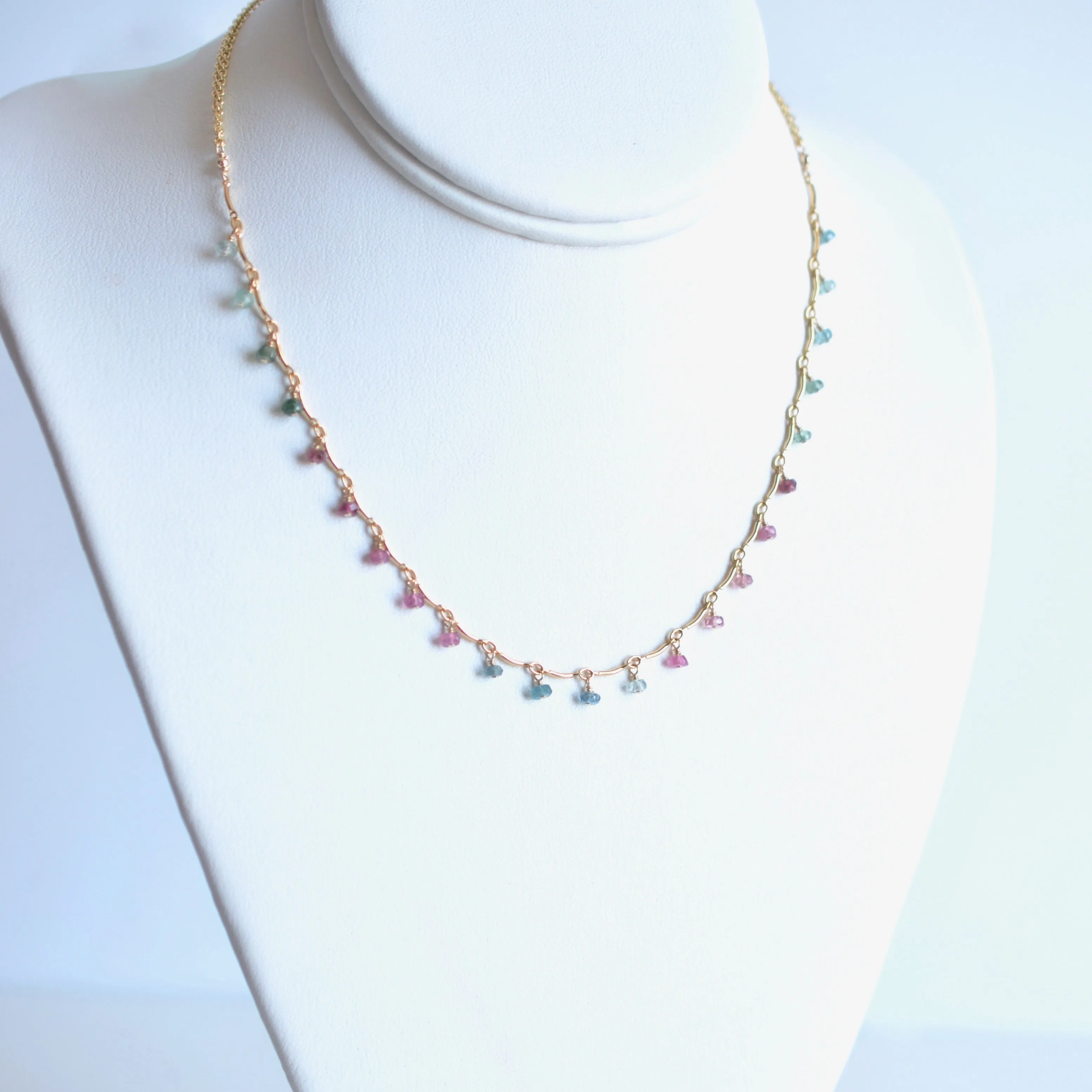 Leticia - Tourmaline, 14k Gold Filled Choker