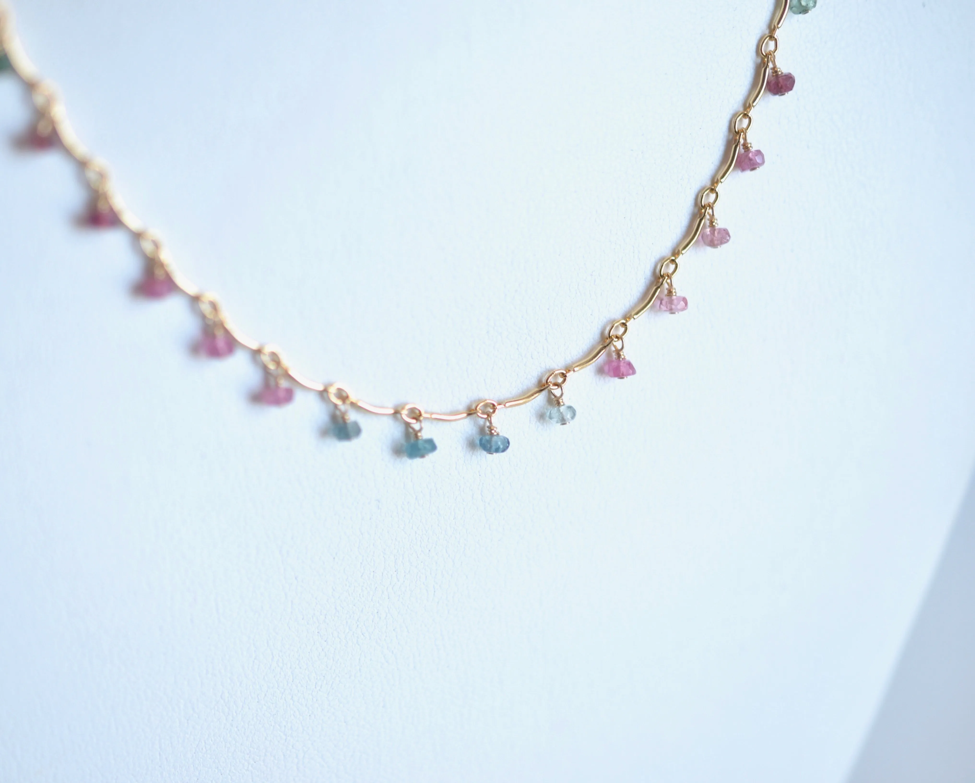 Leticia - Tourmaline, 14k Gold Filled Choker