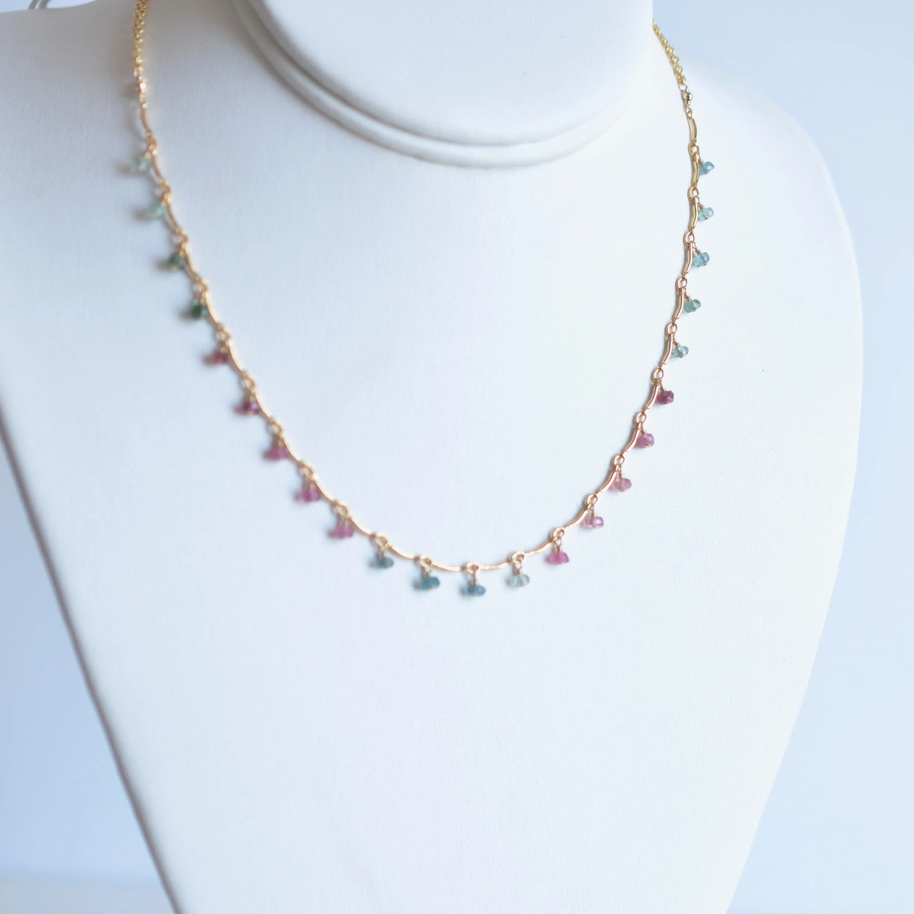 Leticia - Tourmaline, 14k Gold Filled Choker