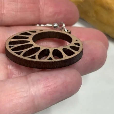 Lightweight|Round|Wood| Dangle |Earrings|Gifts for her